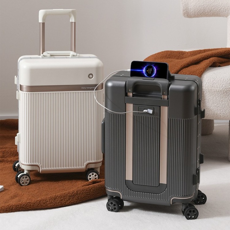 Aluminum Frame Carry On Luggage - กระเป๋าเดินทางแบบมีล้อลาก ขนาด 20/22/24/26 นิ้ว พร้อมล้อหมุนอเนกประสงค์ โครงอะลูมิเนียม