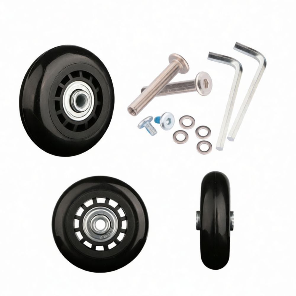 Silent Replacement Luggage Wheels - ล้อสำหรับกระเป๋าเดินทาง ล้อยาง ทนทานต่อการสึกหรอ เสียงเงียบ อะไหล่สำหรับเปลี่ยน ซ่อมกระเป๋าเดินทางแบบมีล้อ