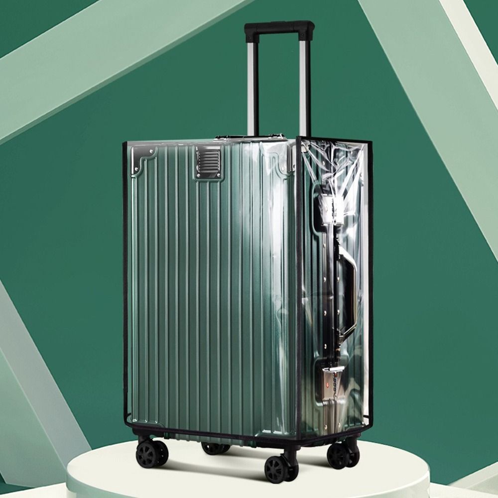 Luggage Protective Cover Transparent - ผ้าคลุมกระเป๋าเดินทางแบบใส ทนทาน กันน้ำ ป้องกันฝุ่น อุปกรณ์เสริมสำหรับการเดินทาง