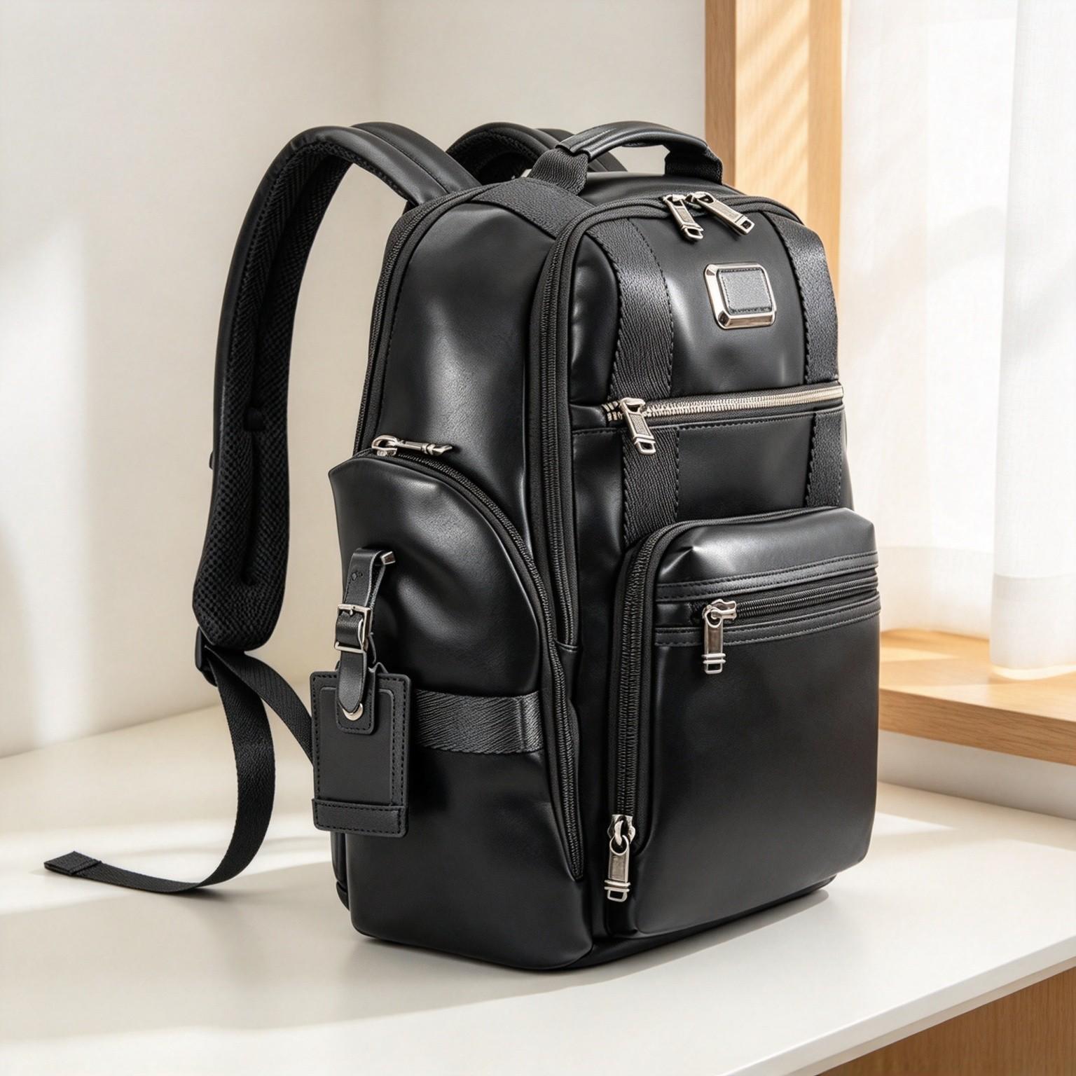 Backpacks - กระเป๋าเป้สะพายหลังสำหรับใส่แล็ปท็อป ทำจากหนัง เหมาะสำหรับใส่ไปทำงานและใช้ในชีวิตประจำวัน ขนาดใหญ่ จุของได้เยอะ เหมาะสำหรับการเดินทาง