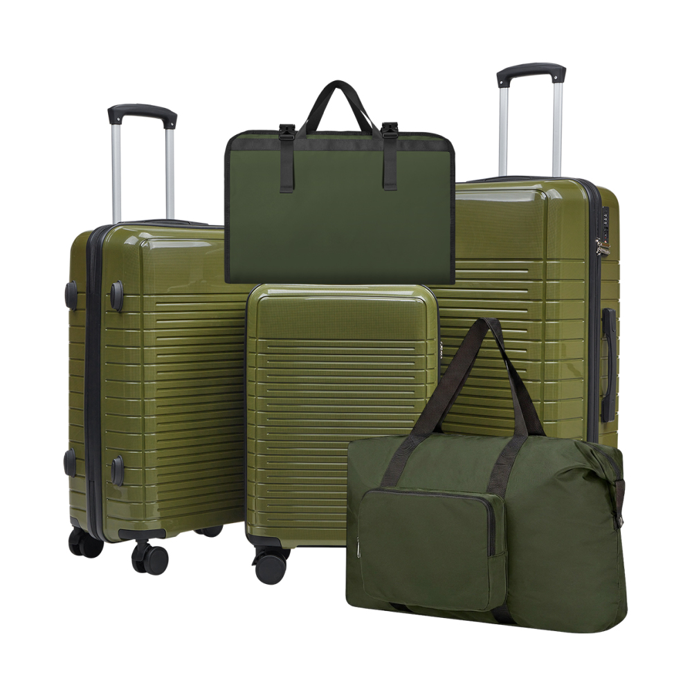 Spinner Wheel Rolling Suitcase 20 Inch - ชุดกระเป๋าเดินทางแบบแข็ง PP 5 ชิ้น ขนาด 20/24/28