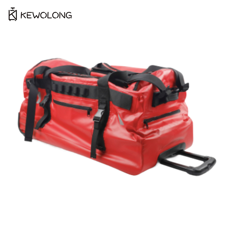 Foldable Rolling Luggage Bag - กระเป๋าเดินทางแบบมีล้อ PVC กันน้ำ ขนาด 90 ลิตร