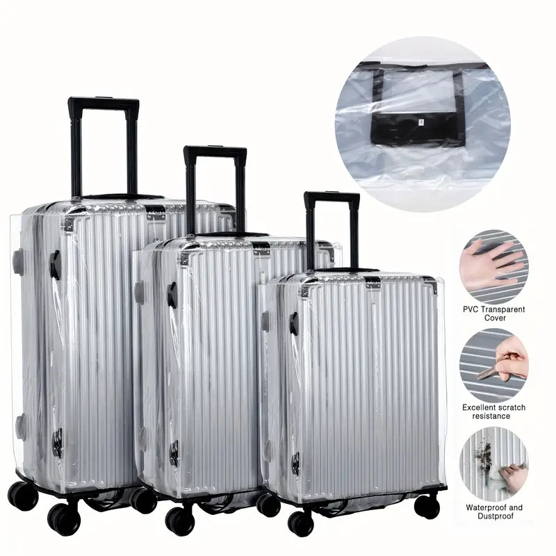 กระเป๋าอุปกรณ์ป้องกันฝาครอบพีว - Luggage Protective Cover Transparent บทวิจารณ์และราคา