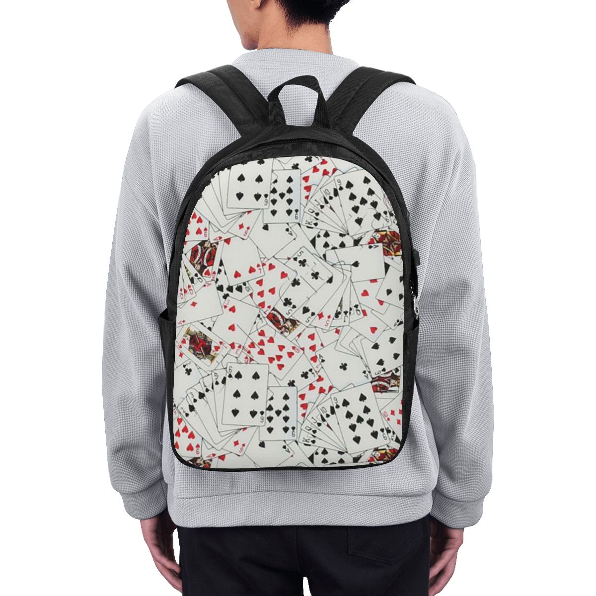 กระเป๋าเป้สะพายหลังลายไพ่โป๊กเ - Backpacks บทวิจารณ์และราคา