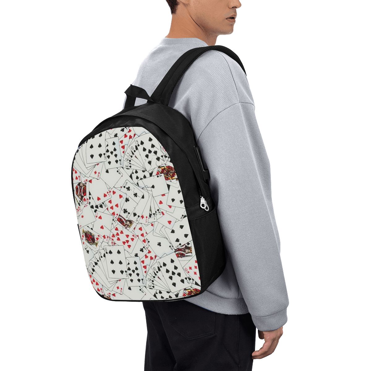 กระเป๋าเป้สะพายหลังลายไพ่โป๊กเ - Backpacks บทวิจารณ์และราคา