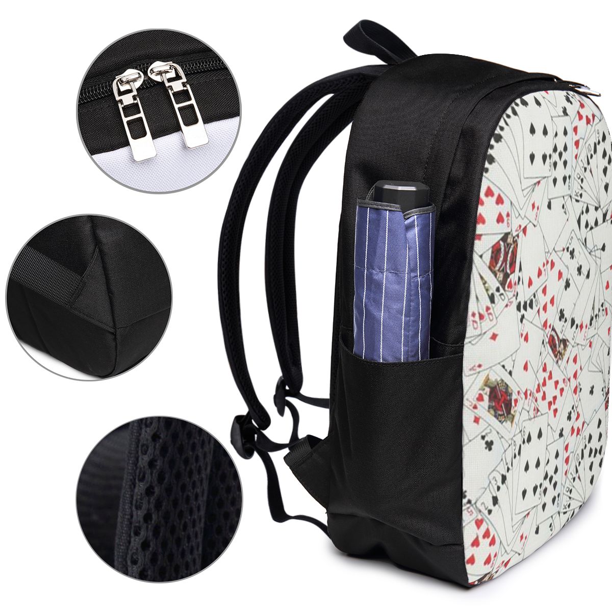 กระเป๋าเป้สะพายหลังลายไพ่โป๊กเ - Backpacks บทวิจารณ์และราคา