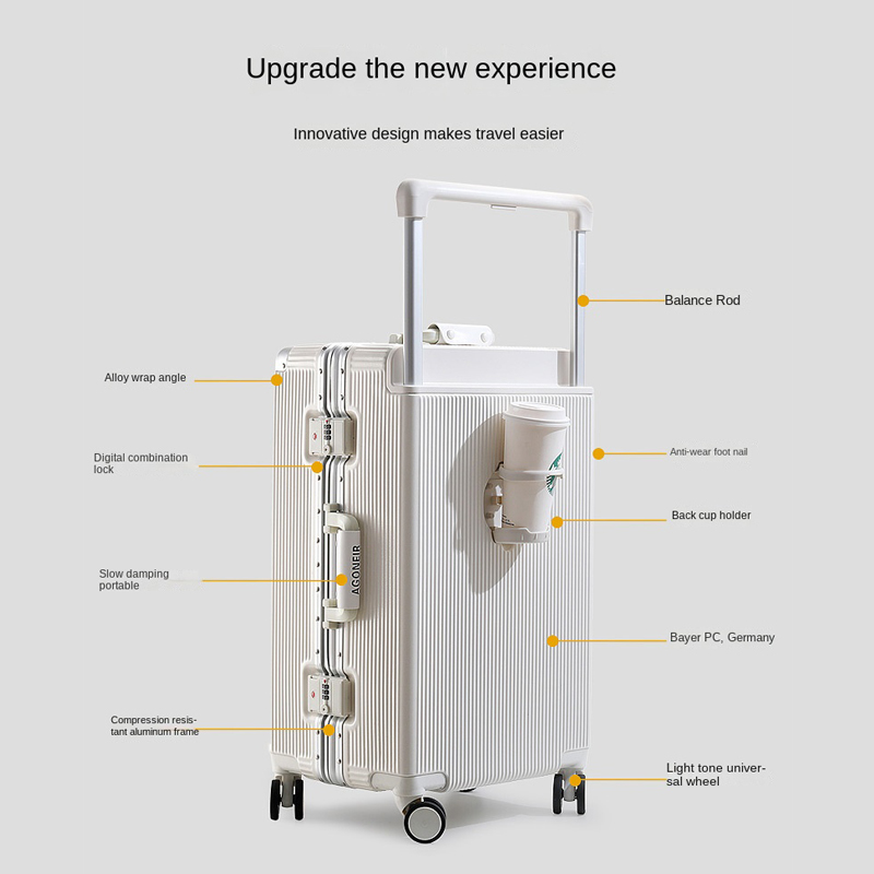 กระเป๋าเดินทางแบบมีล้อ ขนาด 20 - Aluminum Frame Carry On Luggage บทวิจารณ์และราคา